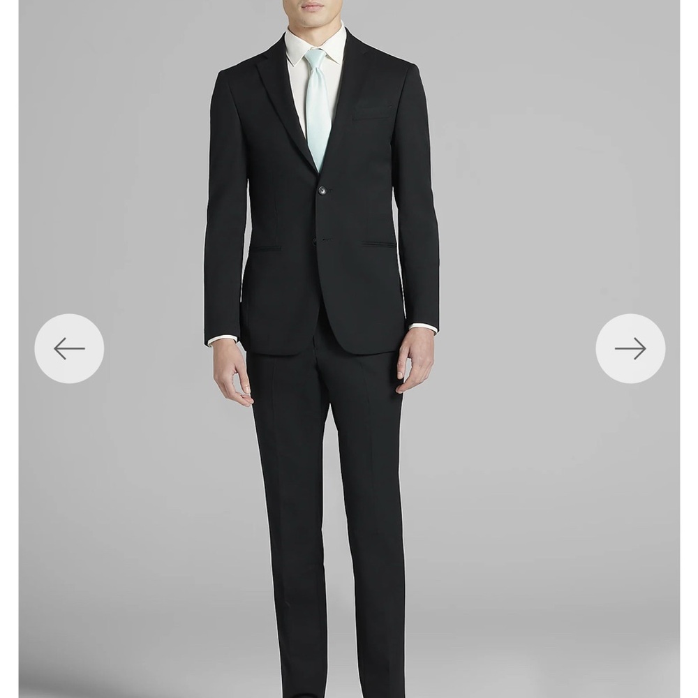 EGARA Black Men's Suit W/ Black Shirt, Men’s Wearhouse